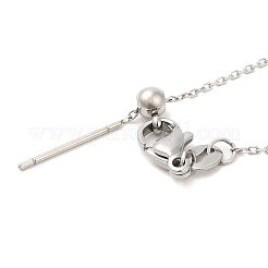 Non-Tarnish 304 Stainless Steel Cable Chain Necklace for Women&nbsp;NJEW-G104-04P