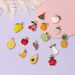 15Pcs 15 Style Alloy Enamel Pendants&nbsp;ENAM-YW0001-84