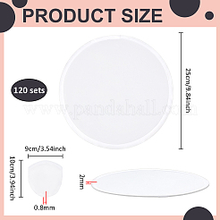 120Pcs Sublimation Blank Polyester Folding Fan&nbsp;AJEW-BC0010-86B