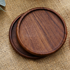 Black Walnut Wood Cup Mats&nbsp;WOOD-DJ0001-06D