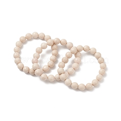 Natural Fossil Bead Stretch Bracelets&nbsp;BJEW-K212-C-015