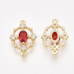 Brass Cubic Zirconia Links&nbsp;KK-T038-550-M-NF