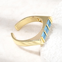 Brass Micro Pave Cubic Zirconia Cuff Open Rings for Women&nbsp;RJEW-L343-02G