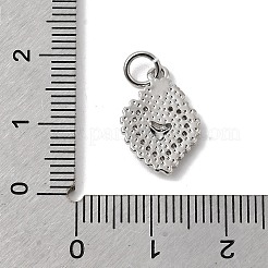 Brass Micro Pave Cubic Zirconia Pendants&nbsp;KK-L262-16P