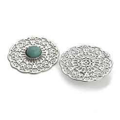 Brass Synthetic Turquoise Cabochons&nbsp;KK-Z088-06P