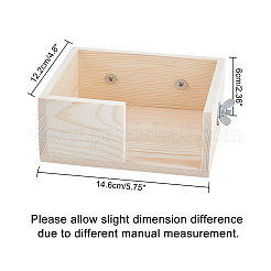 Unfinished Natural Wood Hamster Square Platform&nbsp;HJEW-WH0009-01