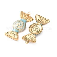 304 Stainless Steel Enamel Pendants&nbsp;SA-CBAD609-05G-03