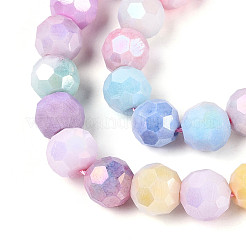 Anti-Tarnish Electroplate Glass Beads Strands&nbsp;EGLA-T021-8mm-15-14