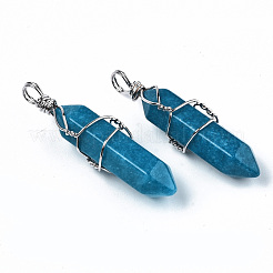Natural White Jade Pointed Pendants&nbsp;G-S359-198A