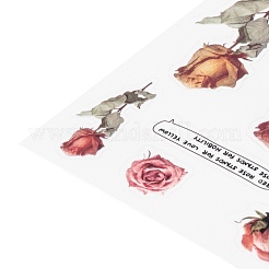 Flower Pattern Waterproof Self Adhesive Hot Stamping Stickers&nbsp;DIY-I063-08