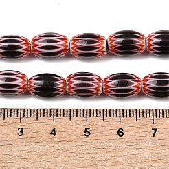 Handmade Millefiori Glass Oval Bead Strands&nbsp;LK-Z001-01B-10