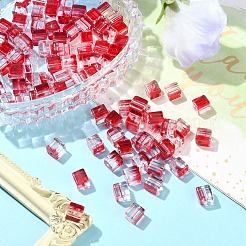 100Pcs Baking Paint Transparent Glass Beads&nbsp;DGLA-YW0001-35C