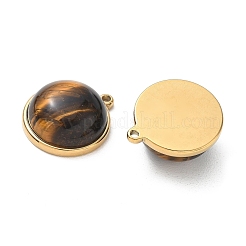 304 Stainless Steel & Natural Tiger Eye Pendants&nbsp;SA-CBA11D7-03G