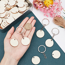 100pcs Unfinished Natural Poplar Wood Pendants&nbsp;DIY-PH0002-34