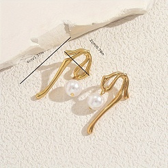 Stainless Steel Bowknot Dangle Stud Earrings&nbsp;YX2216