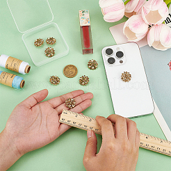 10Pcs Alloy Rhinestone Shank Buttons&nbsp;BUTT-FG0001-41B