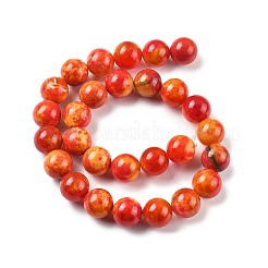 Natural Multi-Color Agate Beads Strands&nbsp;G-A261-B03-14mm