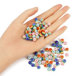 100Pcs 2 Styles Transparent Stripe Resin Beads&nbsp;RESI-FP0001-45