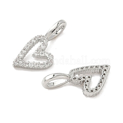 Brass Micro Pave Cubic Zirconia Pendants&nbsp;KK-I355-06P