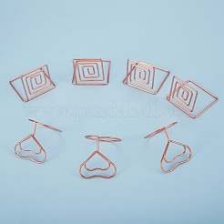 18Pcs 3 Style Carbon Steel Place Card Holders&nbsp;AJEW-SZ0001-80RG