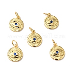 Rack Plating Brass Micro Pave Cubic Zirconia Pendants&nbsp;KK-H431-37G