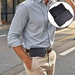 Rectangle Cowhide Mobile Phone Waist Belt Pouches&nbsp;AJEW-WH0596-952