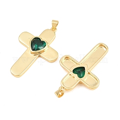Brass Glass Pendants&nbsp;KK-P353-12G-05