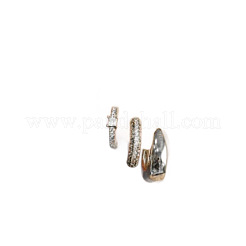 Brass Micro Pave Cubic Zirconia Huggie Hoop Earrings Sets for Women&nbsp;WG3E7D3-01