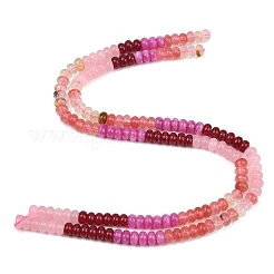 Cherry Quartz Glass and Natural White Jade Beads Strands&nbsp;G-NH0006-A16-01