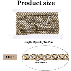 18 Yards Metallic Polyester Braided Lace Trim&nbsp;OCOR-CY0001-87A