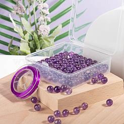 100Pcs 8mm Natural Amethyst Round Beads&nbsp;DIY-LS0002-40