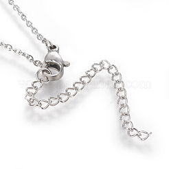 Brass Initial Pendant Necklaces&nbsp;NJEW-I230-24P-X