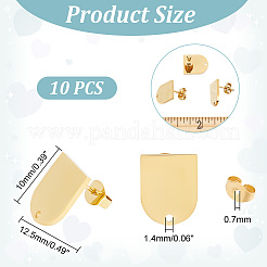 20 Pairs 304 Stainless Steel Stud Earring Findings&nbsp;STAS-UN0047-68