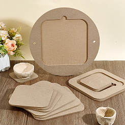 Medium Density Fiberboard (MDF) Portable Clay Wedging Board with Built&nbsp;AJEW-PH0006-65B