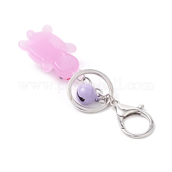 4Pcs Luminous PVC Turtle & Painted Iron Bell Keychains&nbsp;KEYC-JKC01340