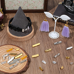 200Pcs 10 Styles Alloy Ribbon Ends&nbsp;FIND-SC0021-78