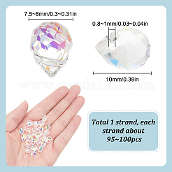 Transparent Electroplate Glass Beads Strands&nbsp;EGLA-SP0001-05B
