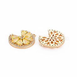 Brass Micro Pave Cubic Zirconia Charms&nbsp;KK-S364-269B