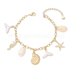 3Pcs 3 Colors Stainless Steel & Alloy Enamel Charm Bracelets&nbsp;BJEW-JB12215