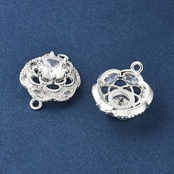 Flower Brass Connector Charms&nbsp;KK-A253-04S