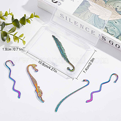 8Pcs 4 Style Alloy Bookmark Findings&nbsp;FIND-SC0003-50