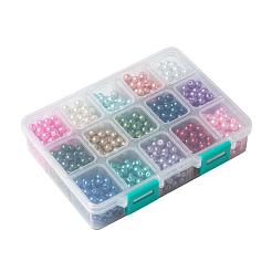 15 Colors Glass Pearl Beads&nbsp;HY-JP0004-6mm-01