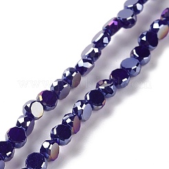 Electroplate Glass Beads Strands&nbsp;GLAA-E036-04-M