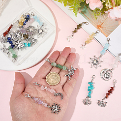 2 Bags Alloy with Gemstone Chip Pendant Decorations&nbsp;HJEW-BM0001-83