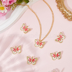 6Pcs Brass Enamel Pendants&nbsp;KK-BBC0021-65B