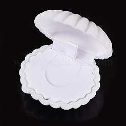 Shell Shaped Velvet Jewelry Storage Boxes&nbsp;VBOX-TADJ0001-02B