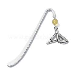 5Pcs 5 Style Cross Ruler Scroll Alloy Pendant Bookmark&nbsp;AJEW-TA00013