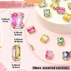 20Pcs Sew on Rhinestone&nbsp;GLAA-YW0005-61
