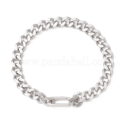 Brass Cuban Link Chain Bracelets for Men Women&nbsp;BJEW-JB13243