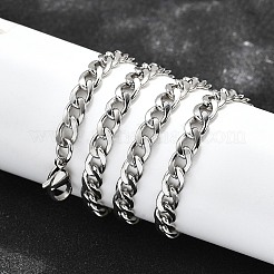 Tarnish Resistant 304 Stainless Steel Curb Chain/Twisted Chain Necklace Making&nbsp;STAS-A028-N122P